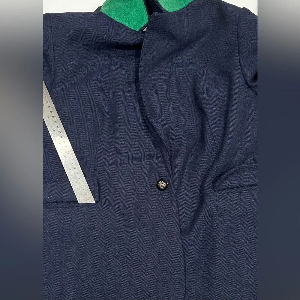 Smart Set Classic Single Breasted Wool/polyester Blend Herringbone Blazer Women - Picture 4 of 14